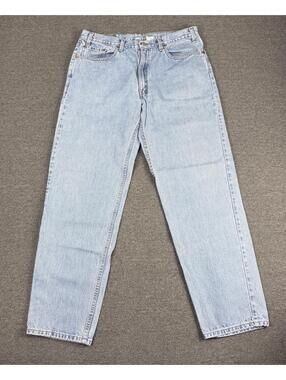 Vintage 1999 Levi's 550 Relaxed Fit Tapered Leg Jeans Light Wash 36x32.5